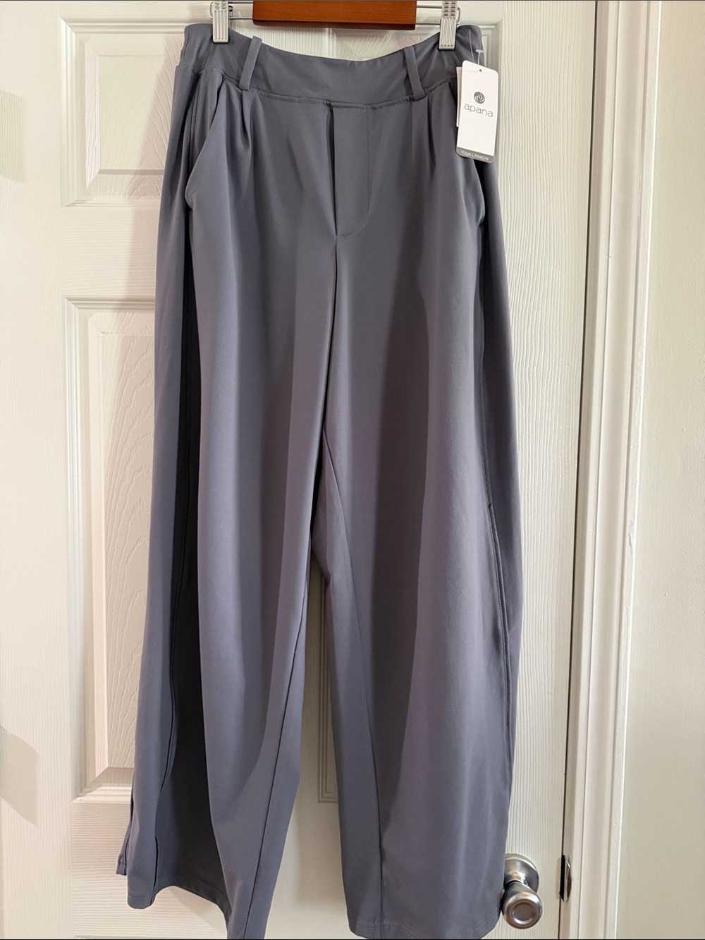 Yoga Gray Wide-Leg Trousers